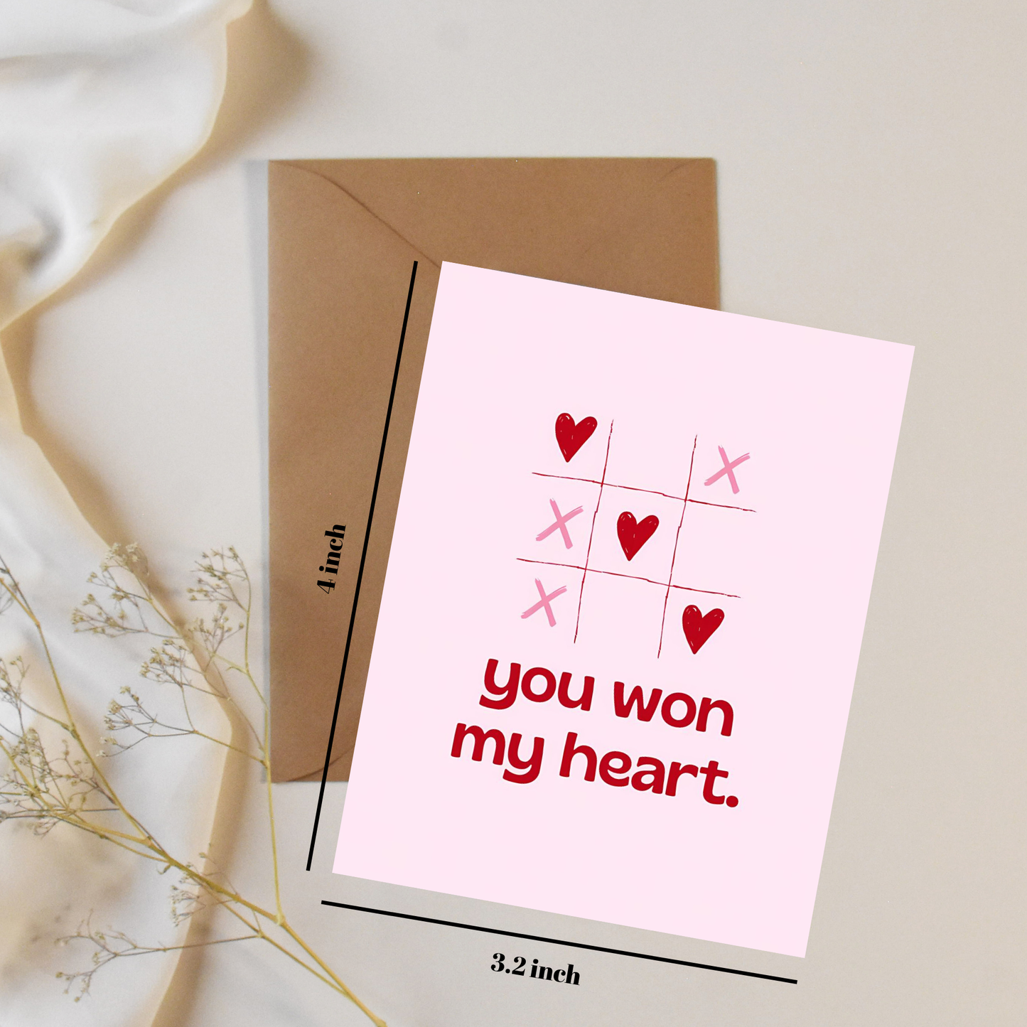 Cross hearts - Greeting card