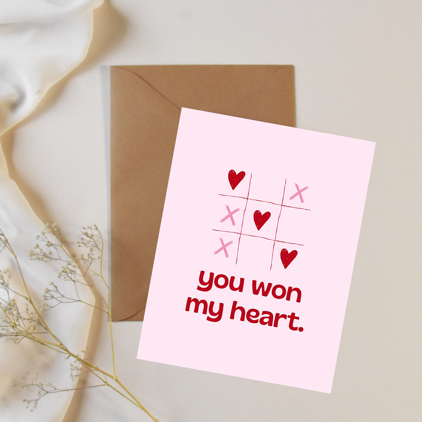 Cross hearts - Greeting card