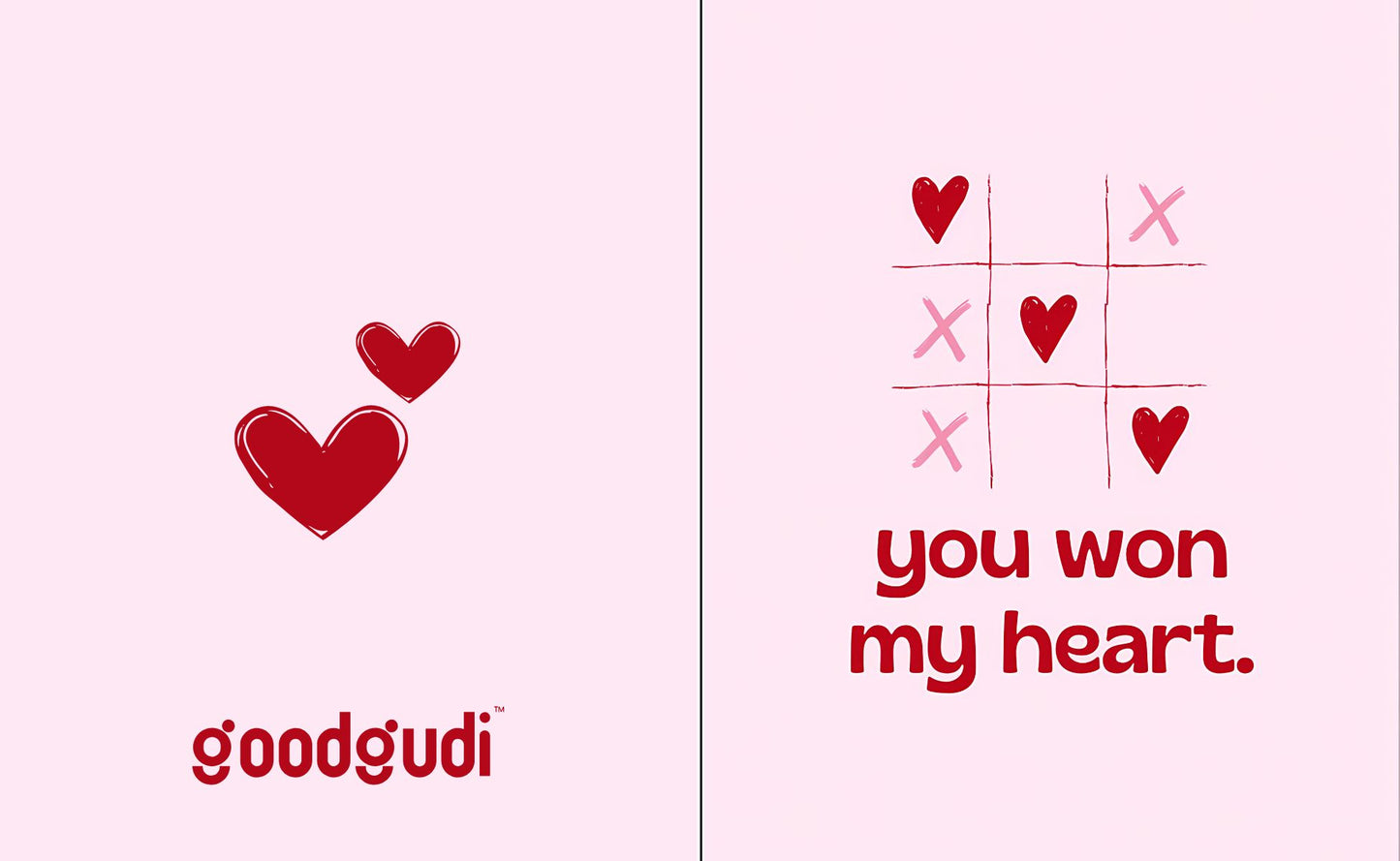Cross hearts - Greeting card