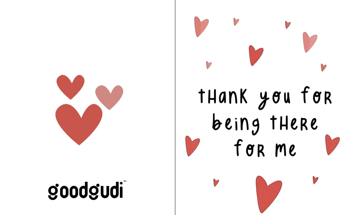 Thankyou for being there - Greeting card