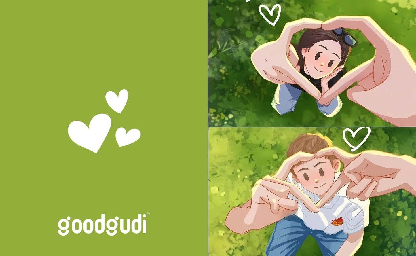 Finger heart - Greeting card