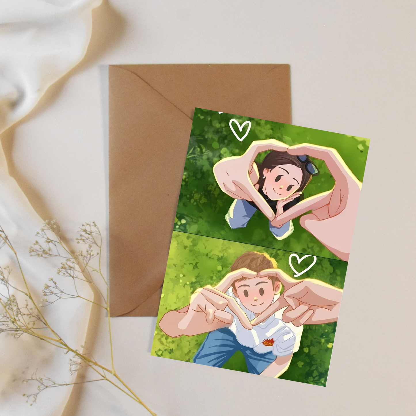 Finger heart - Greeting card