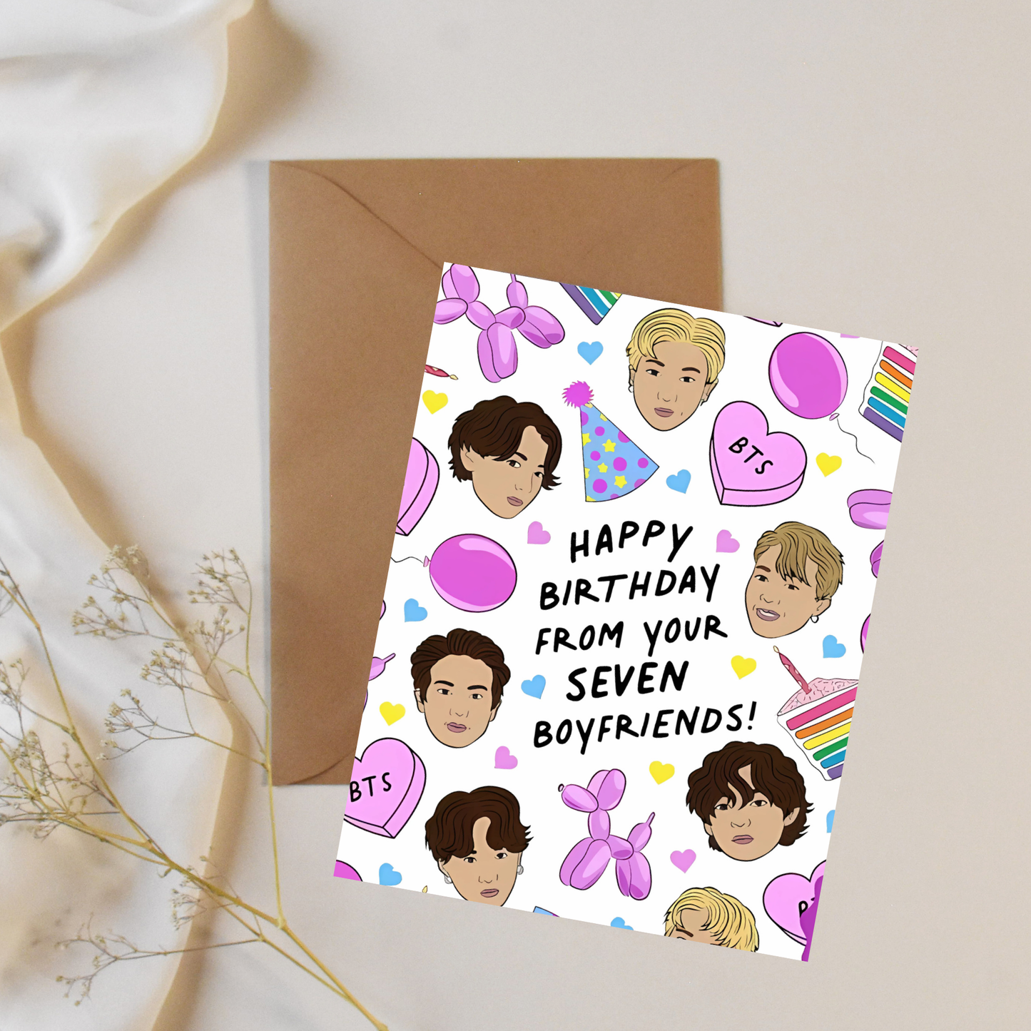 Birthday with BTS - Greeting card