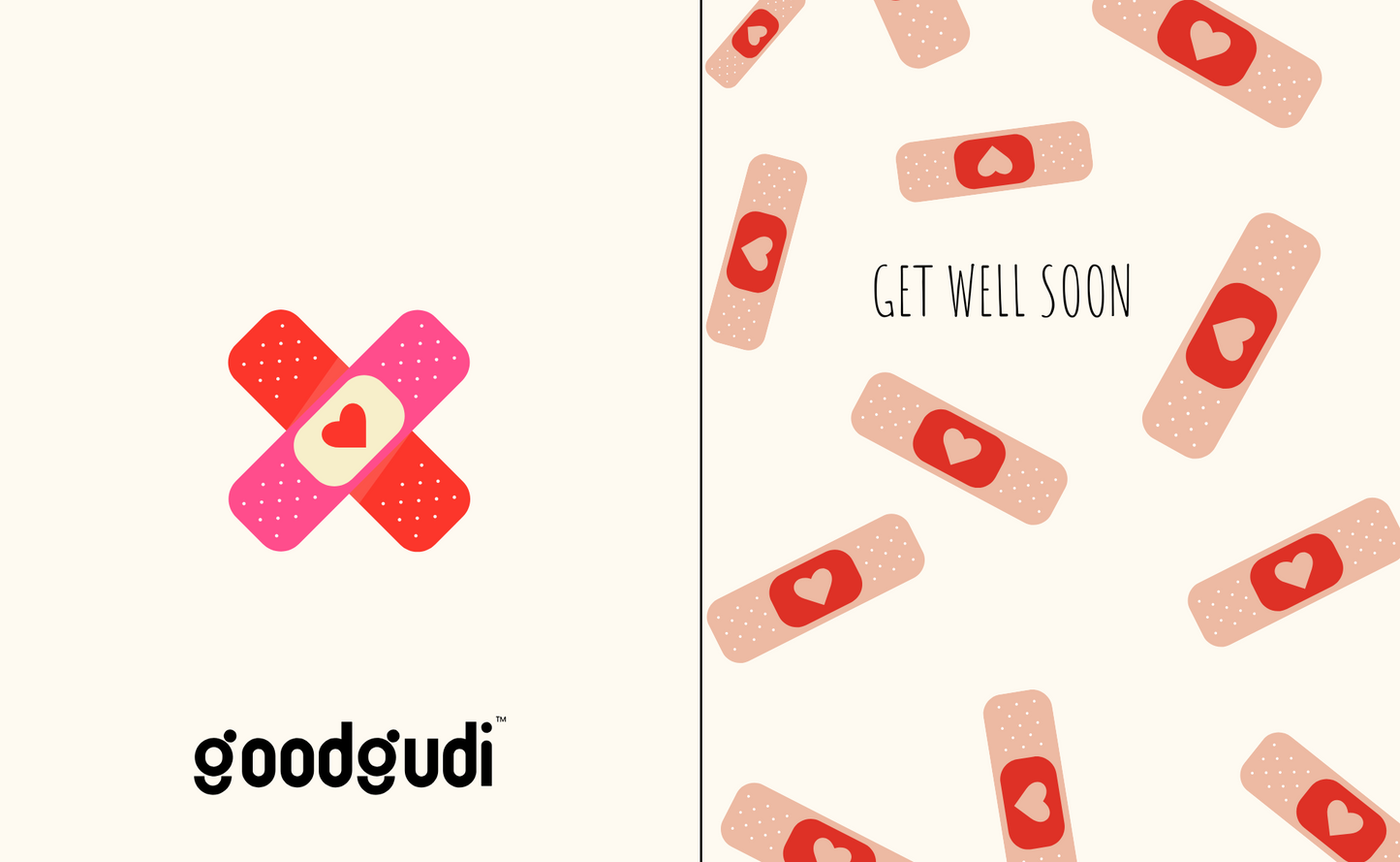 Get well soon heart - Greeting card