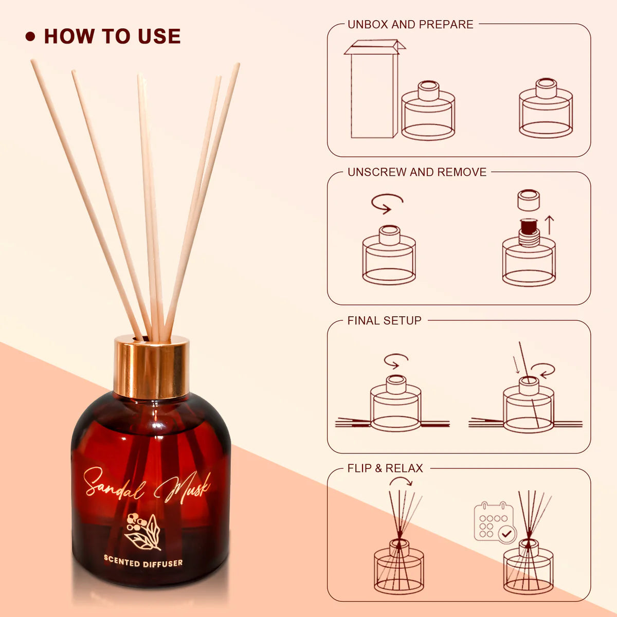 Oriental Reed Diffuser - Sandal Musk