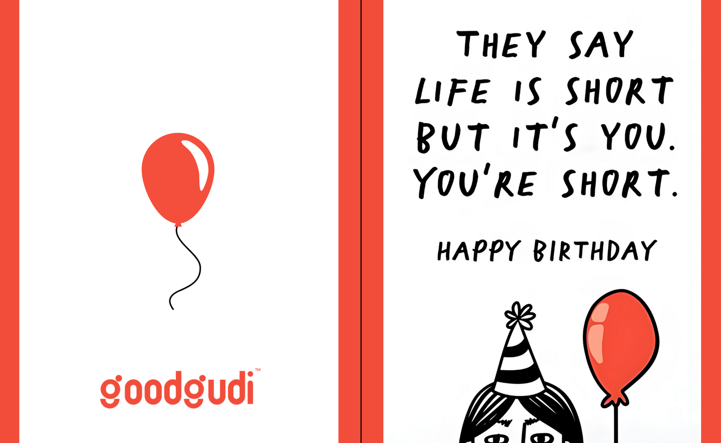 Birthday Shorty - Greeting card