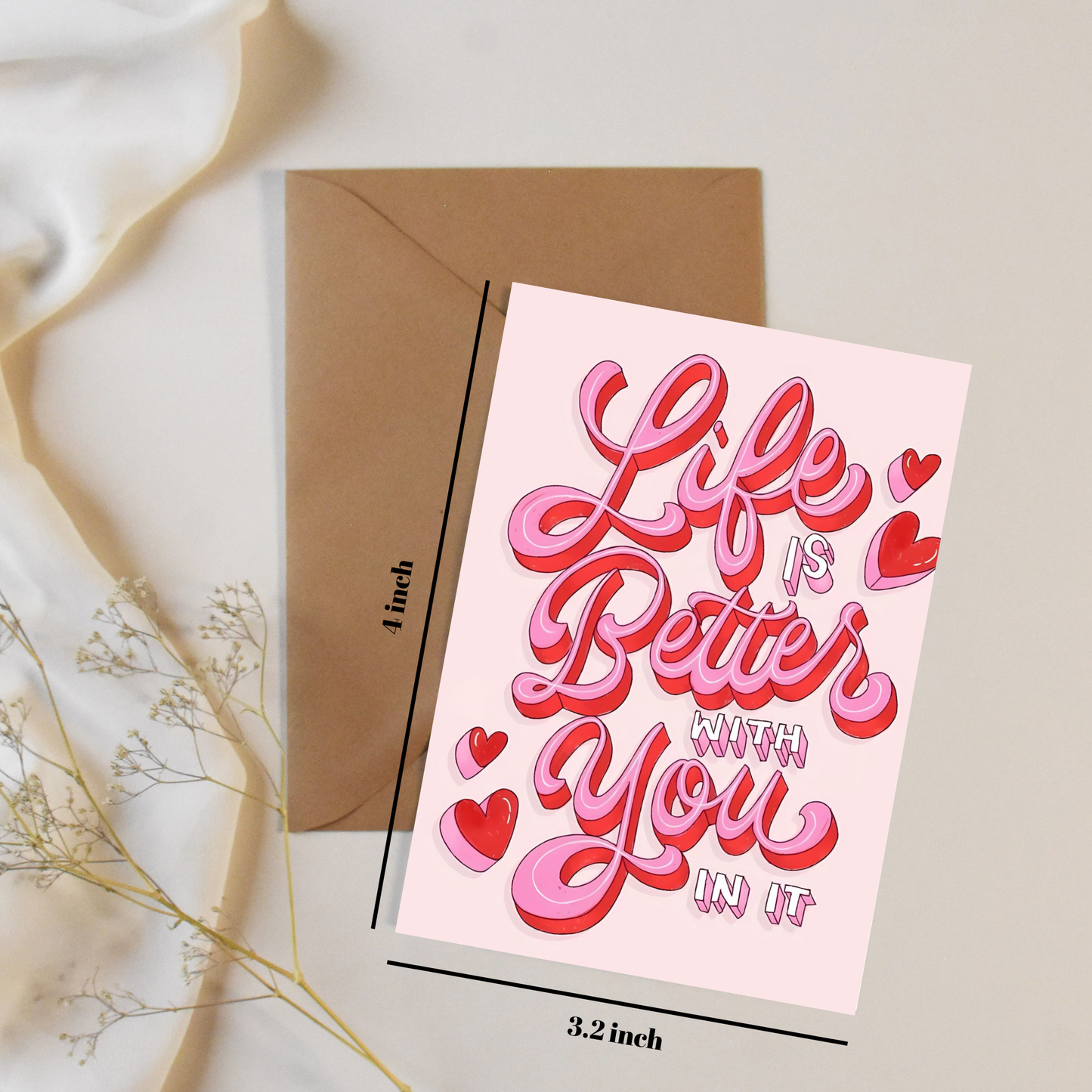 Life is better with you in it - Greeting card