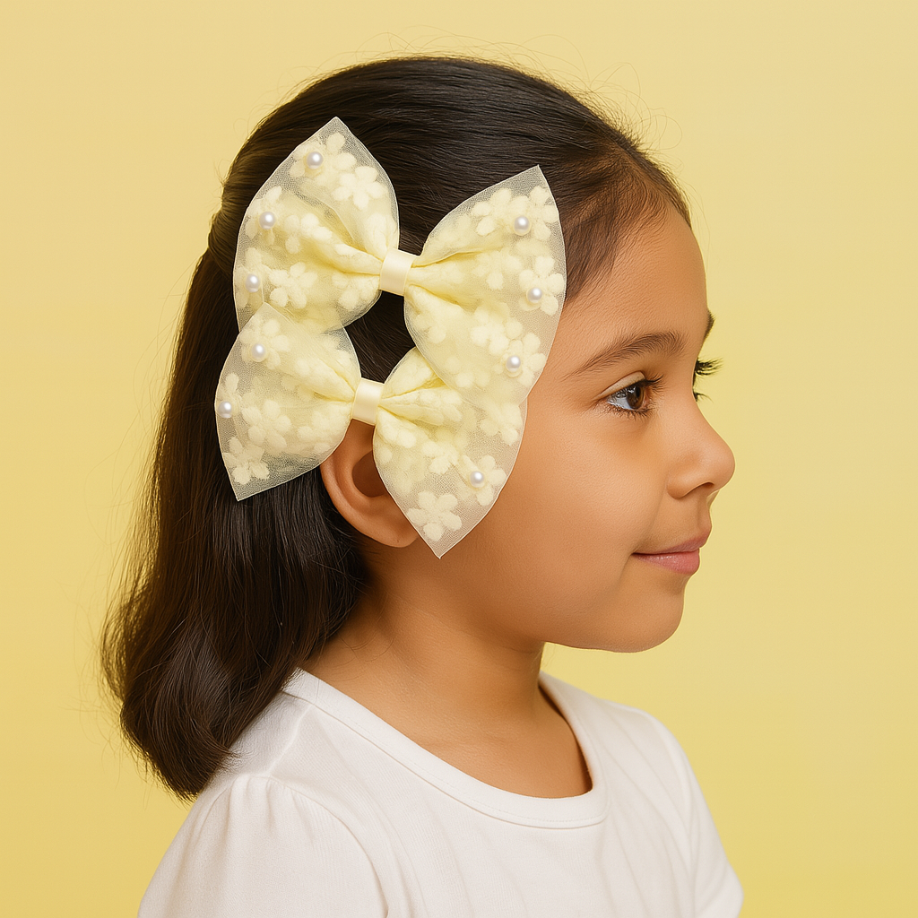 Hair Clip - Pearl Bow
