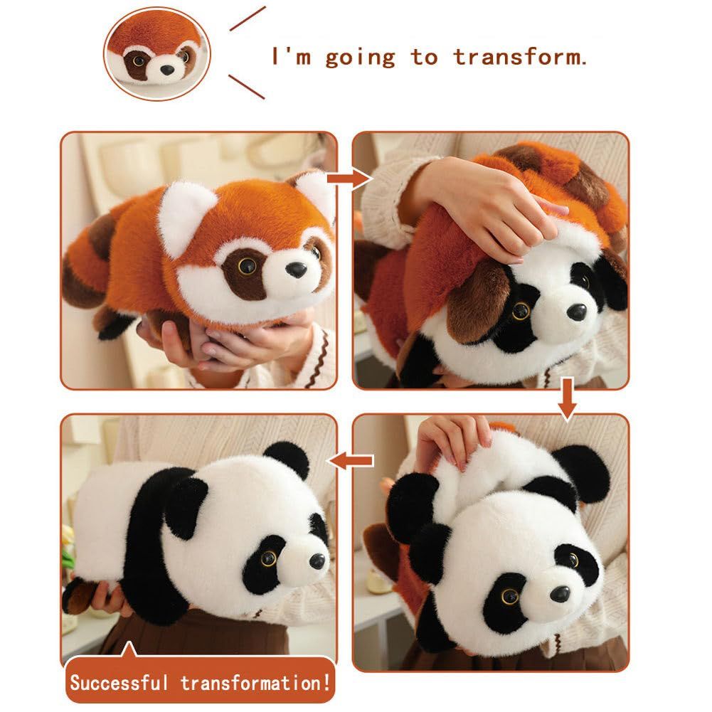 Soft Toy Reversible - Panda/Red Panda