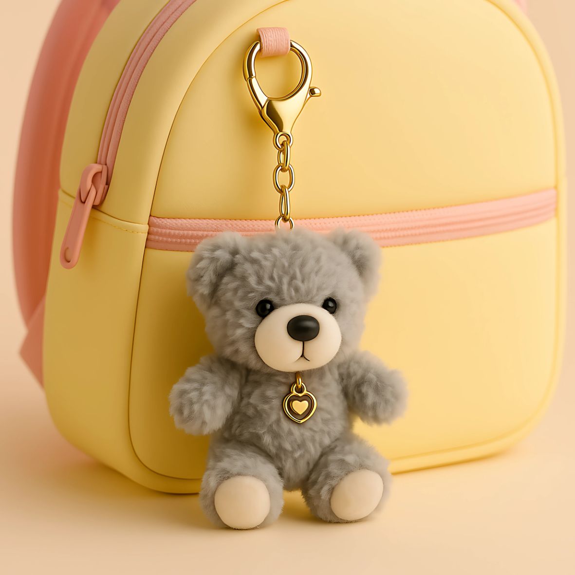 Bag Charm Fur Bear