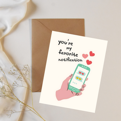 Favorite notification -  Greeting card