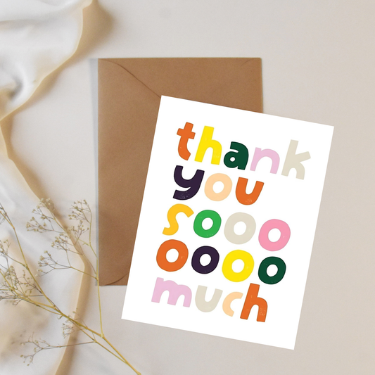 Thankyou so much - Greeting card