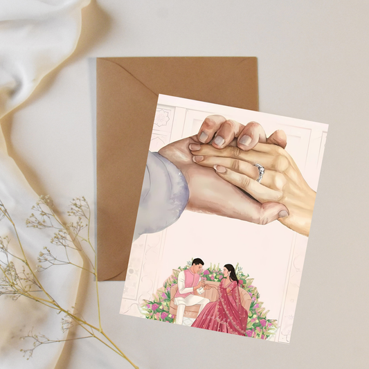 Holding hands - Greeting card