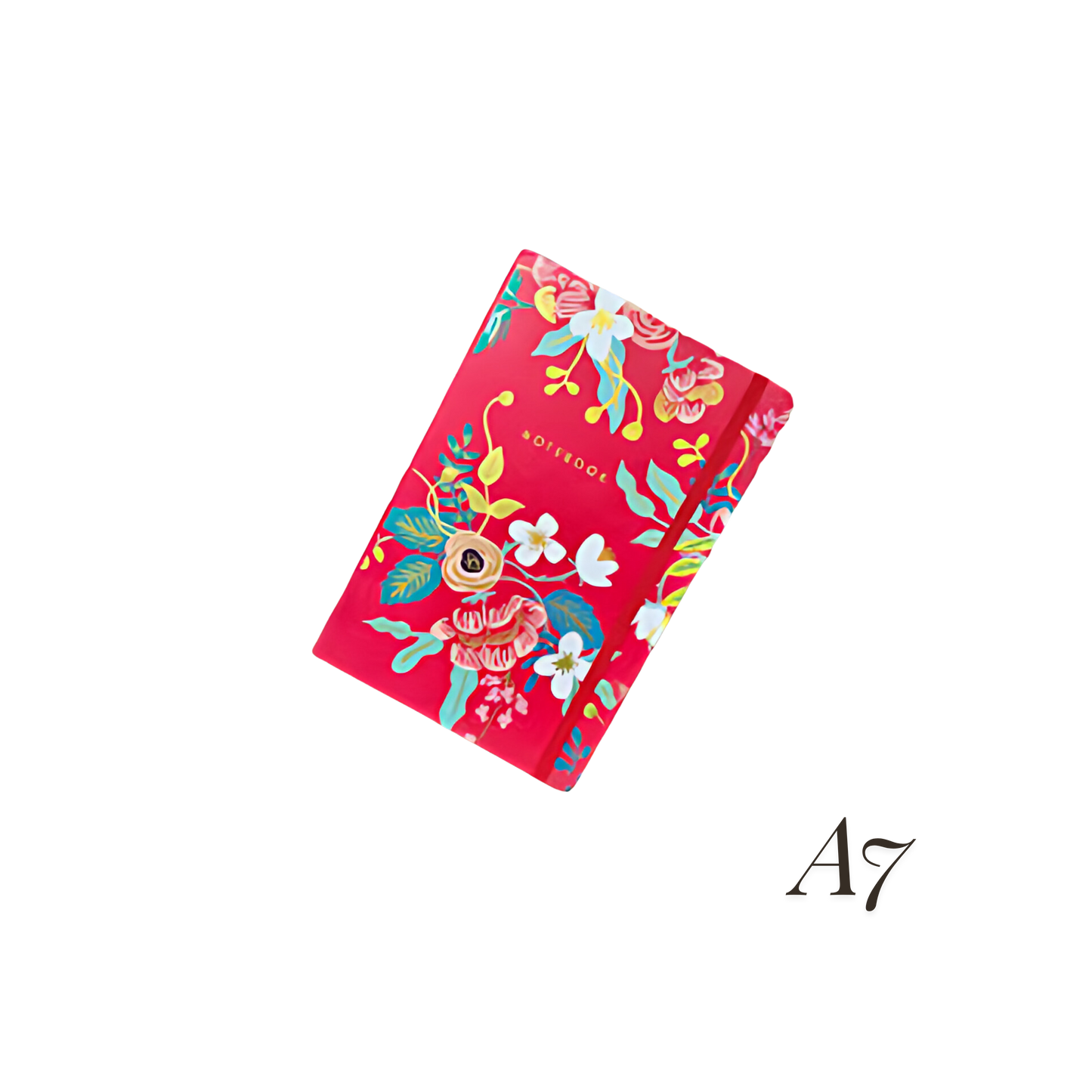 Printed Floral Notebook - Red