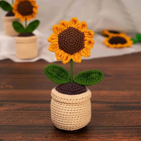 Crochet - Sunflower Pot