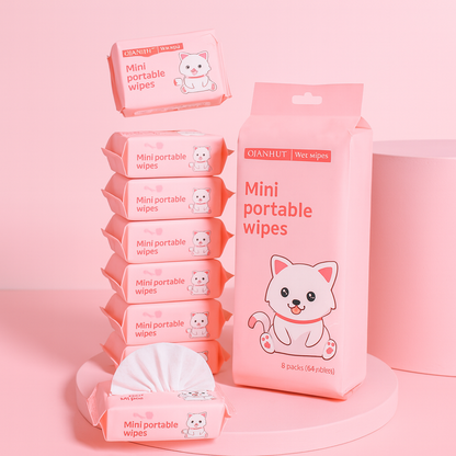 Mini Portable Wipes - Cat