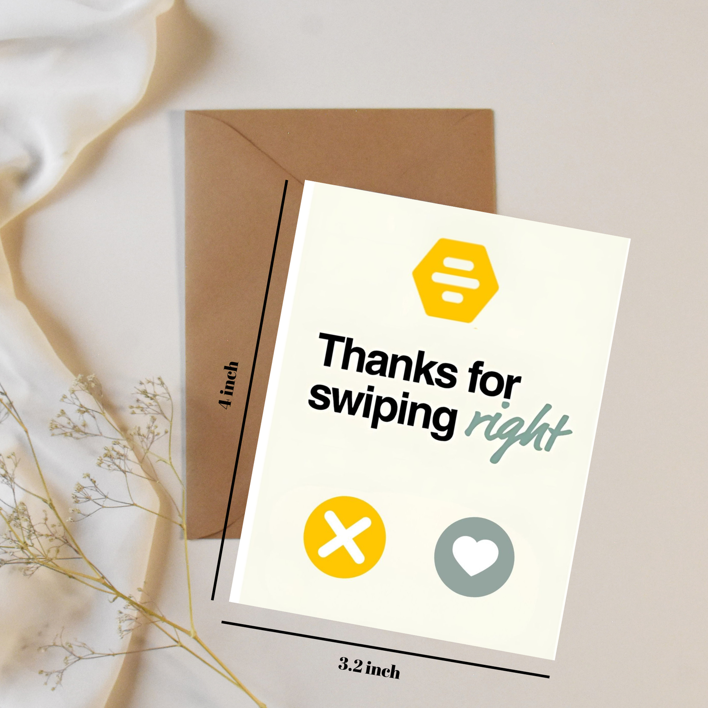 Swipe right - Greeting card