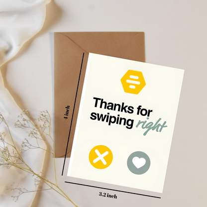 Swipe right - Greeting card