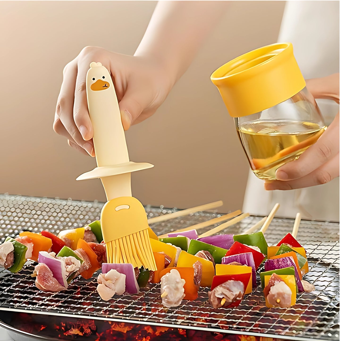 Oil Dispenser with Silicone Brush