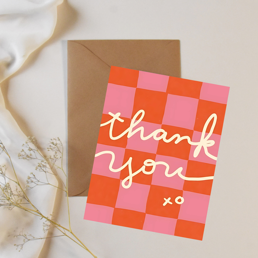 Thankyou XO - Greeting card