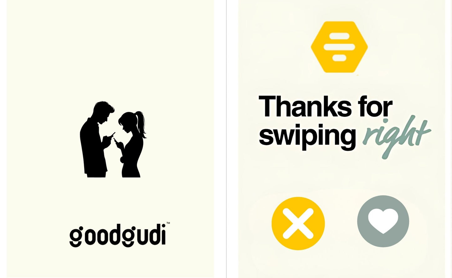 Swipe right - Greeting card