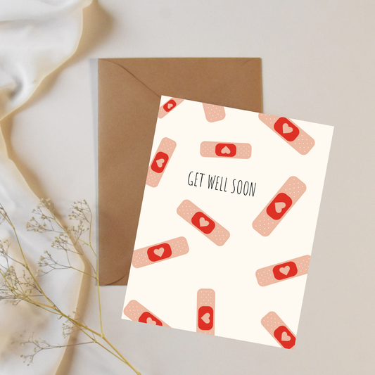 Get well soon heart - Greeting card