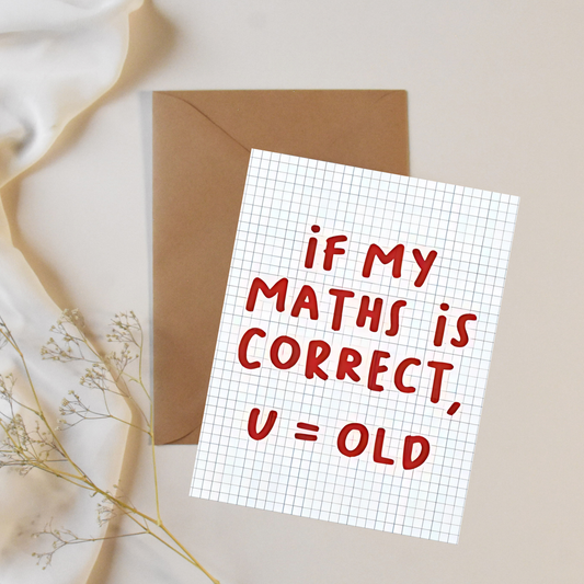 U = Old - Greeting card