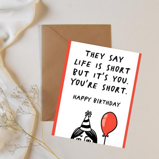Birthday Shorty - Greeting card