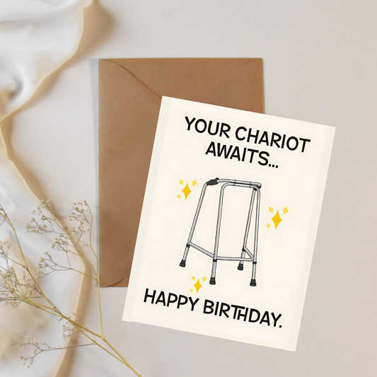 Birthday on chariot - Greeting card