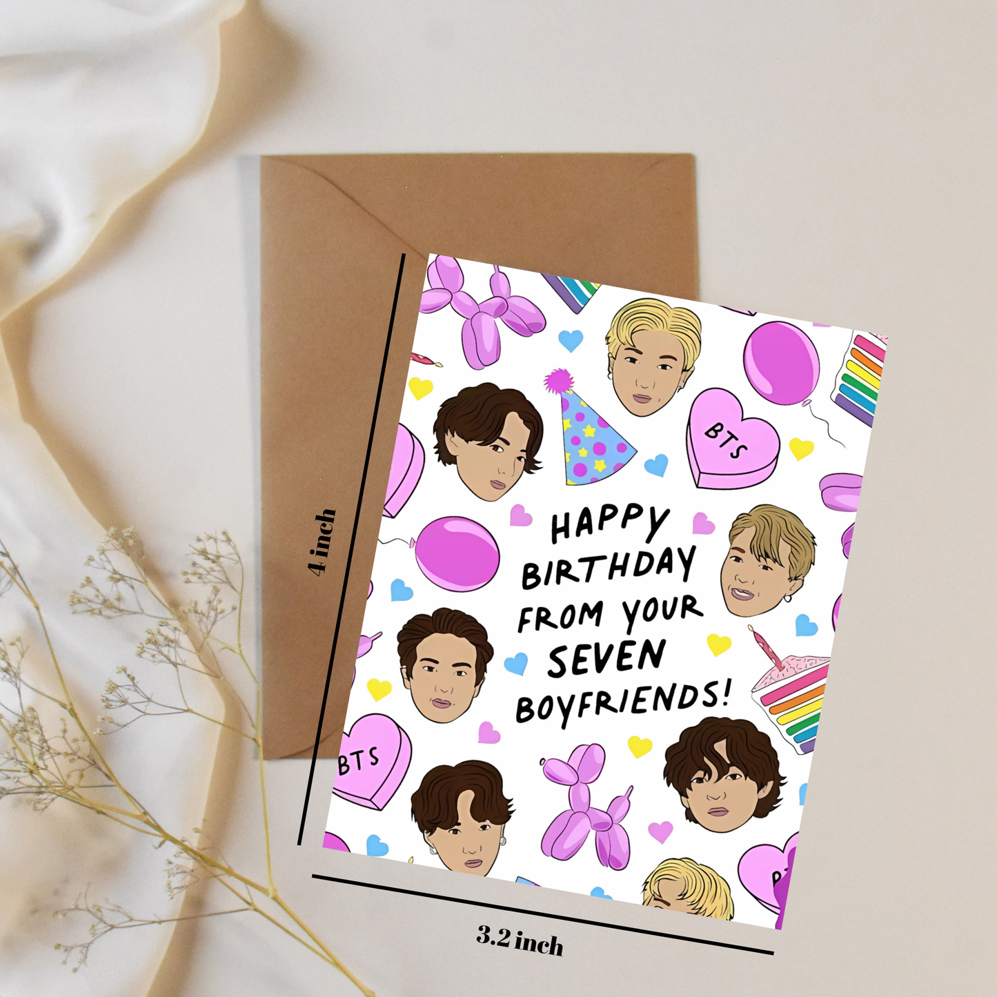 Birthday with BTS - Greeting card