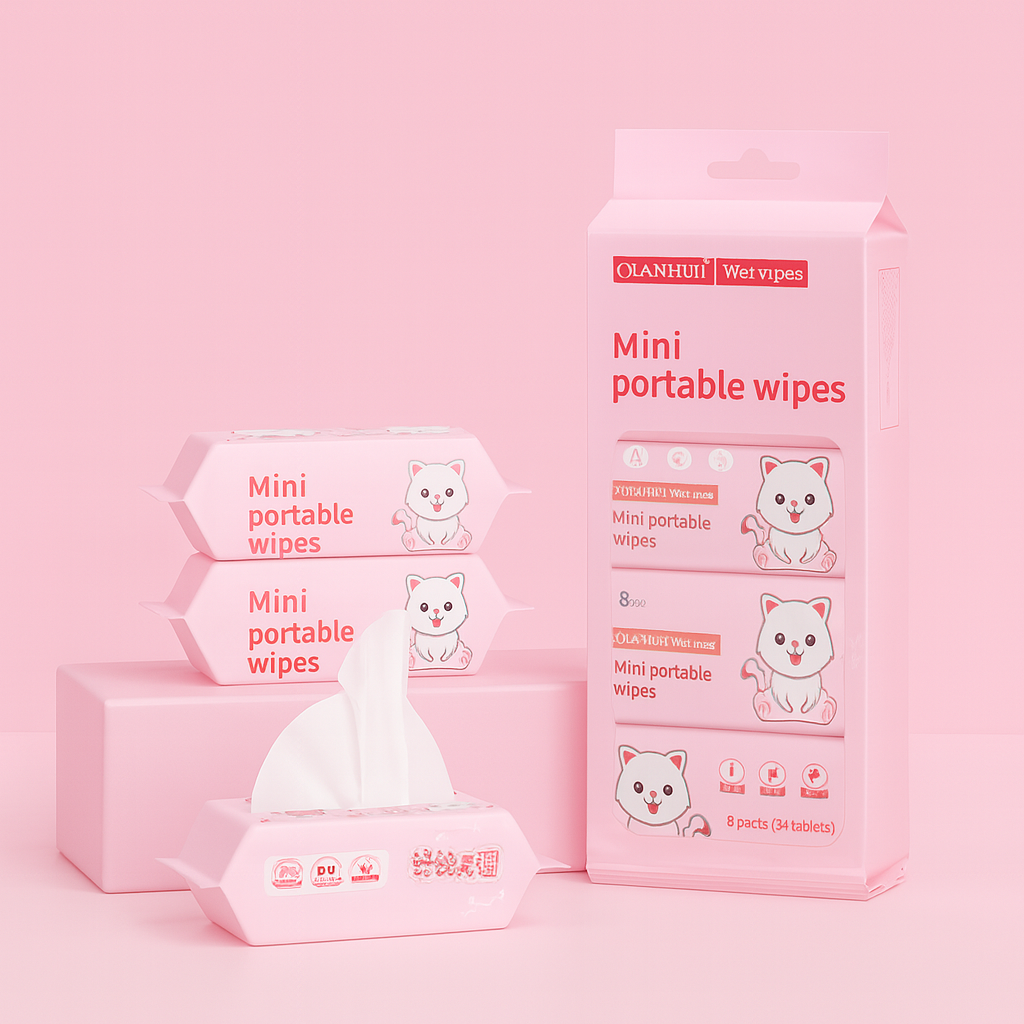 Mini Portable Wipes - Cat