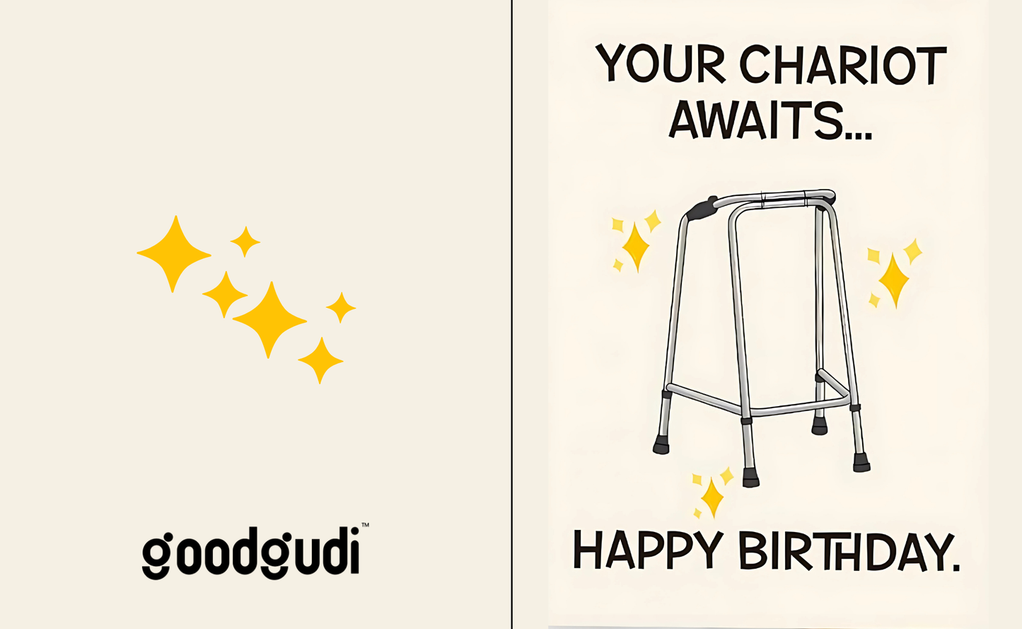 Birthday on chariot - Greeting card