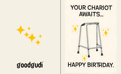 Birthday on chariot - Greeting card