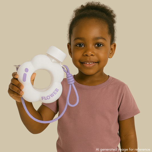 Kids Bottle - Flower White