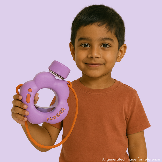 Kids Bottle - Flower Purple