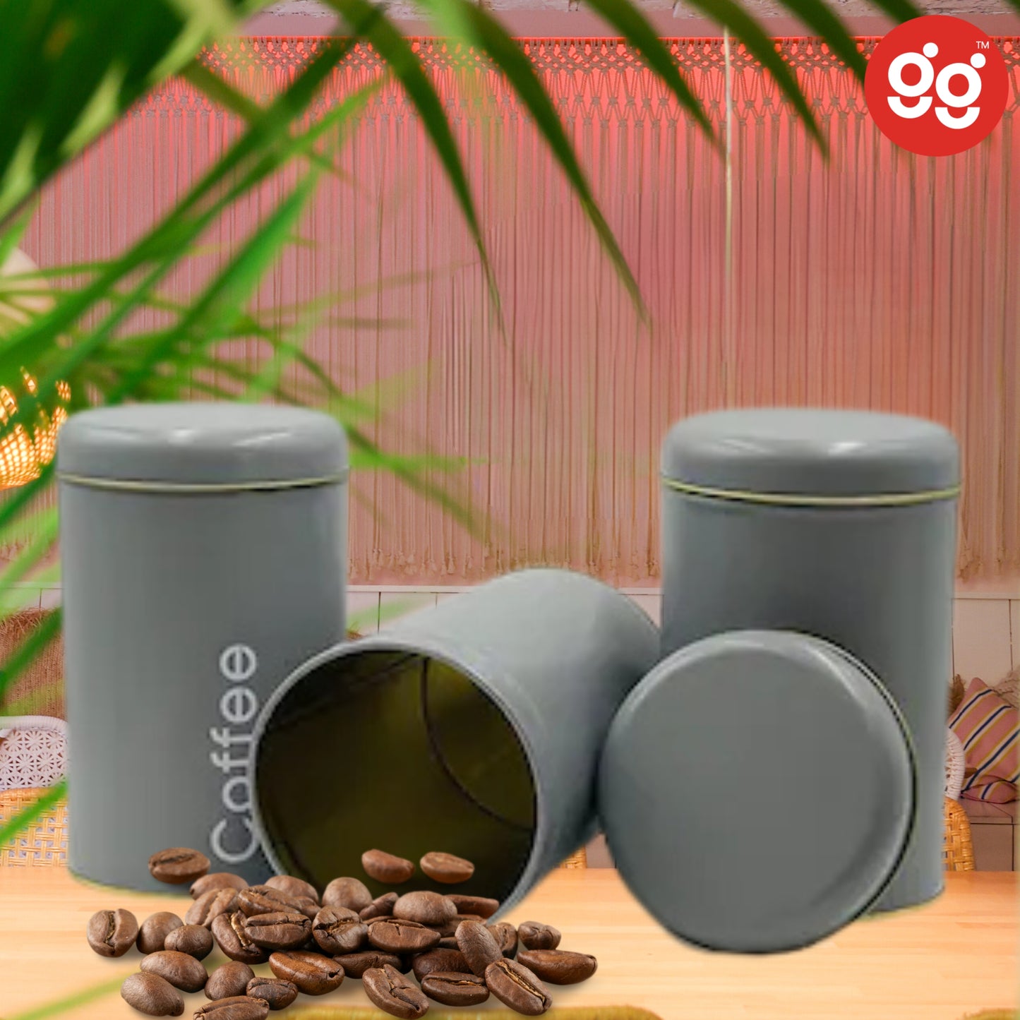 Tea Coffee Sugar Box
