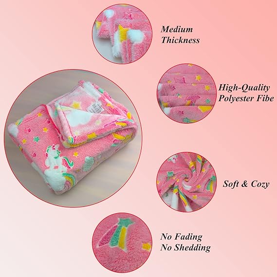 Super Soft Glow Blanket - Unicorn