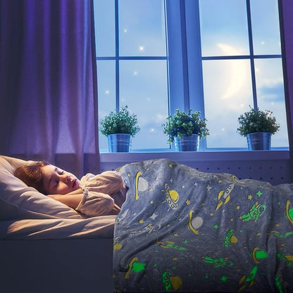 Super Soft Glow Blanket - Space
