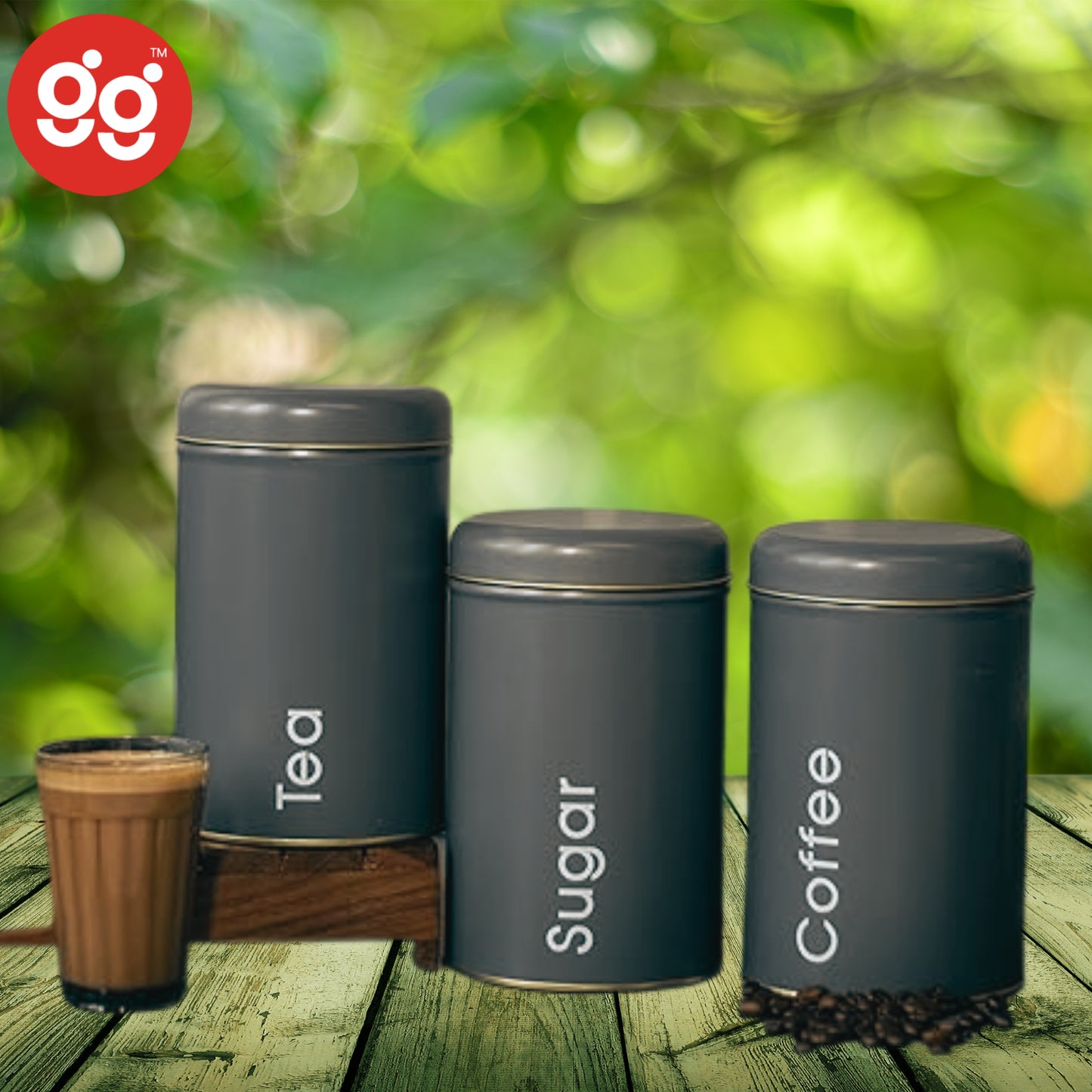 Tea Coffee Sugar Box