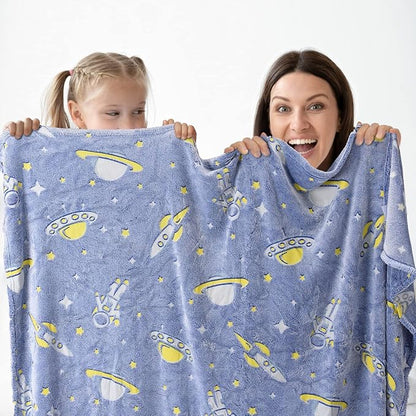Super Soft Glow Blanket - Space