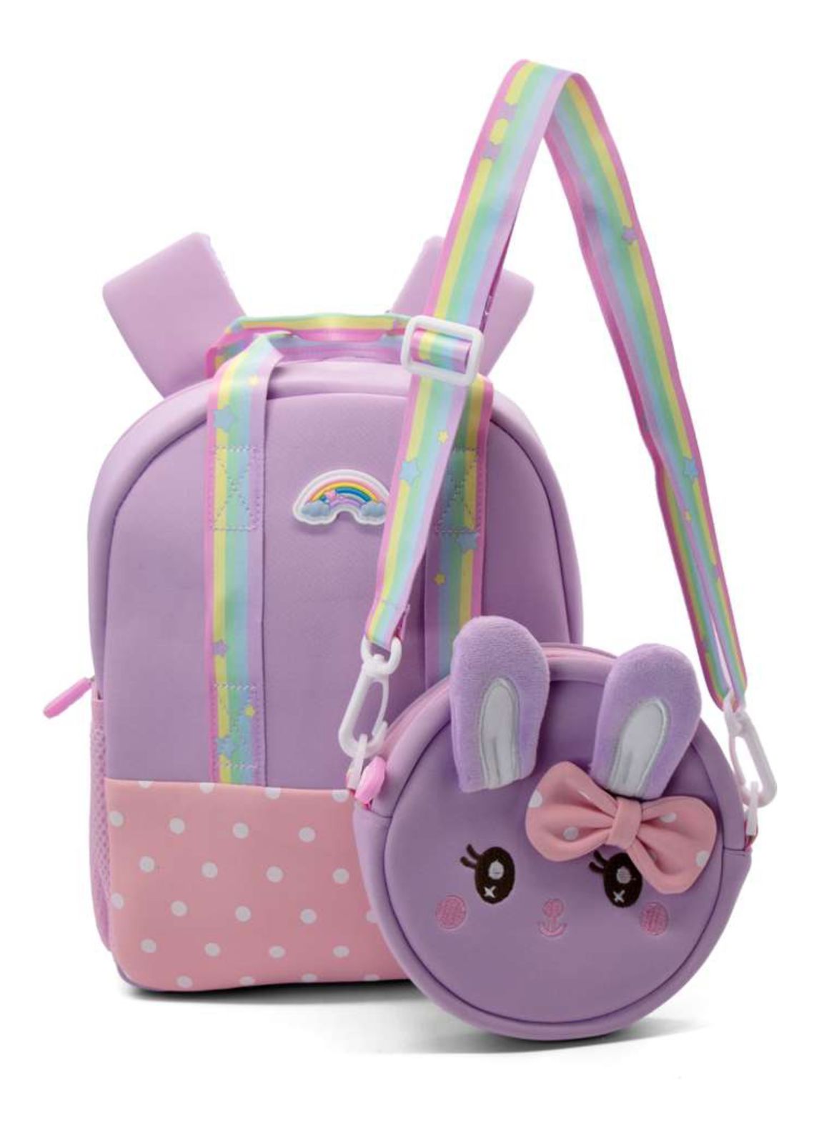 Kids Backpack - Bunny Dot Duo