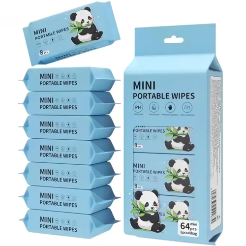 Mini Portable Wipes - Panda