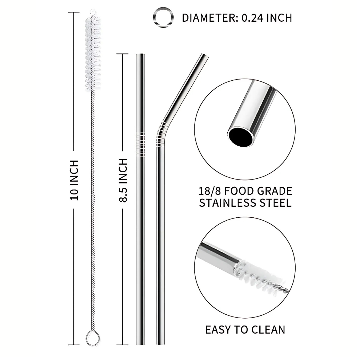 Metal Straw Set